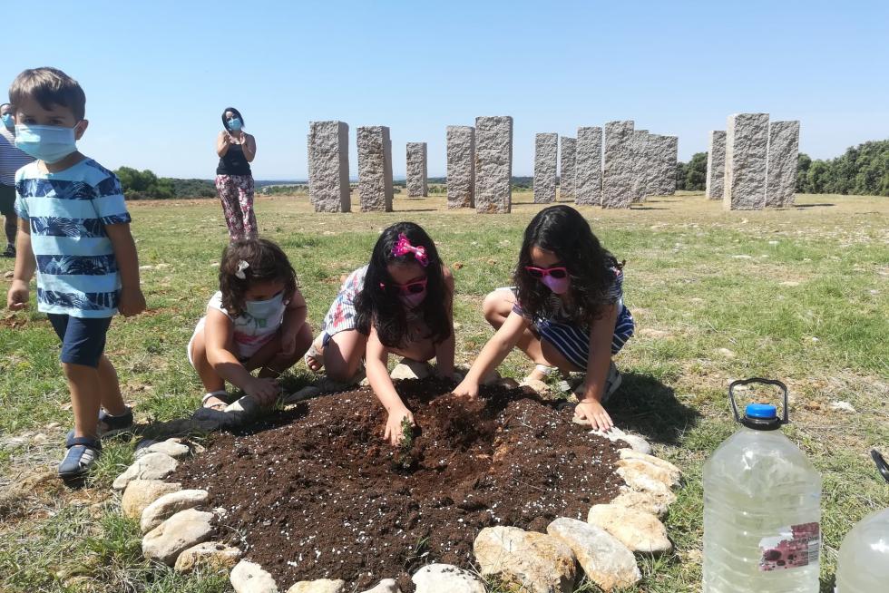 Acto de homenaje en Abiego.