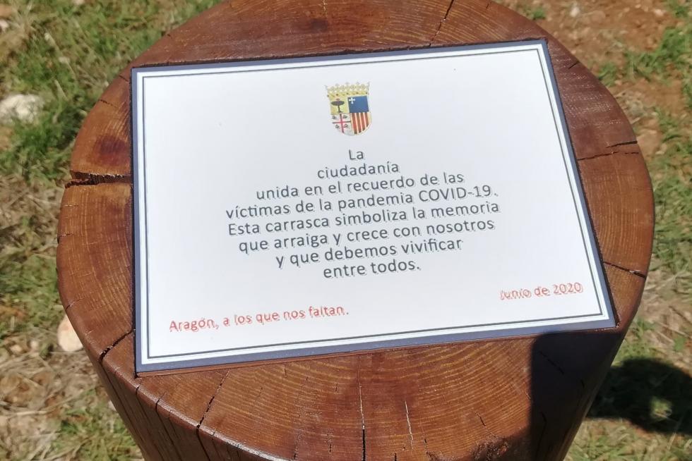 Acto de homenaje en Abiego.