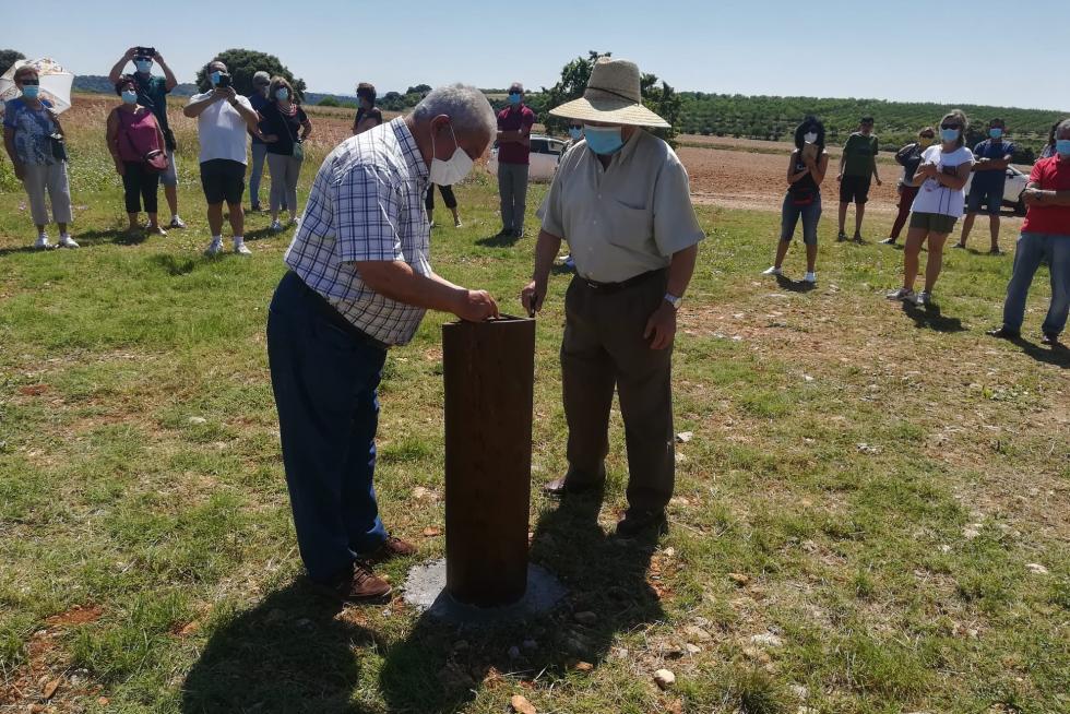 Acto de homenaje en Abiego.