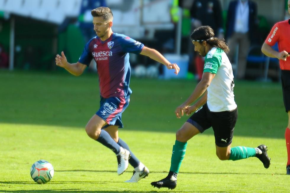 Partido del Racing de Santander contra la SD Huesca, en El Sardinero.