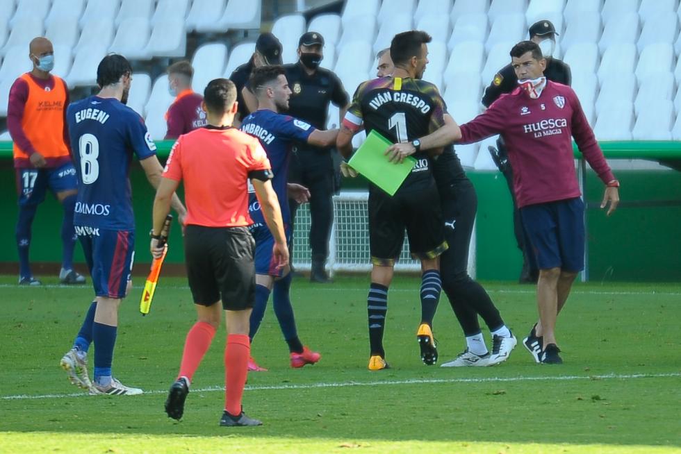 Partido del Racing de Santander contra la SD Huesca, en El Sardinero.