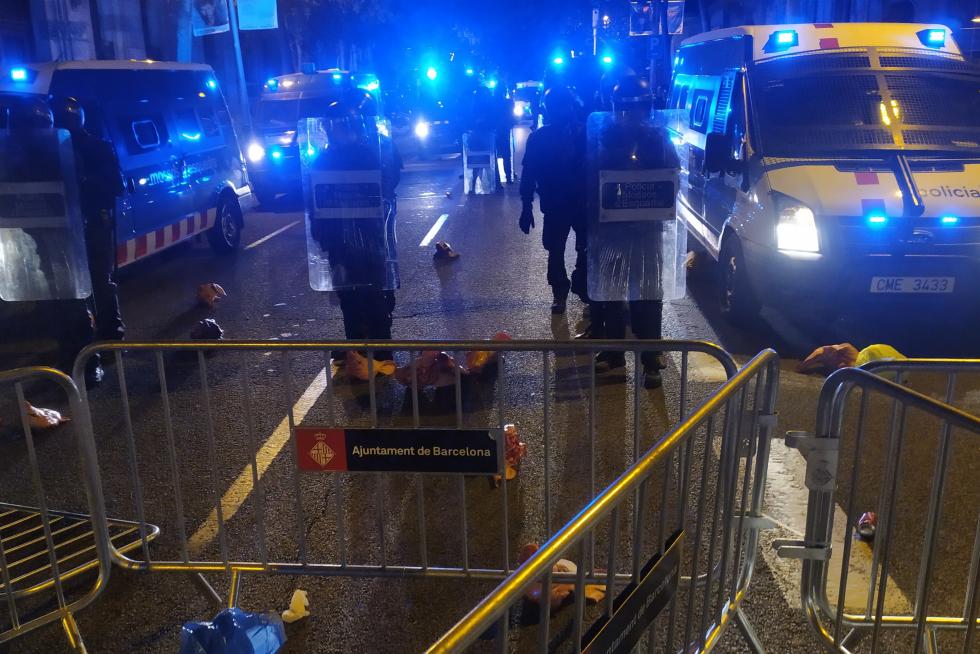 Altercados en Barcelona tras la inhabilitación de Torra