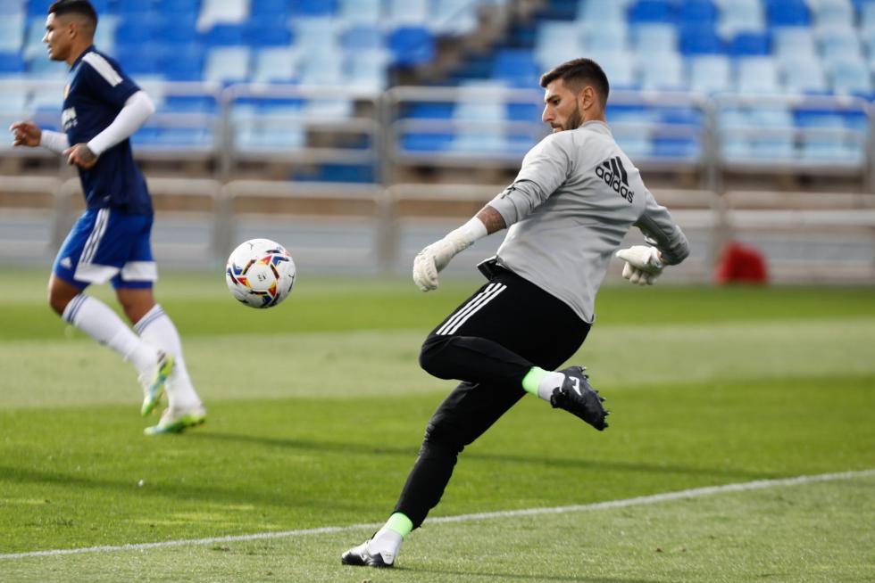 Real Zaragoza - Albacete: calentamiento antes del partido