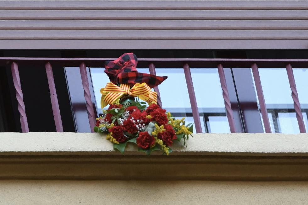 Algunos de las decoraciones florales de los zaragozanos