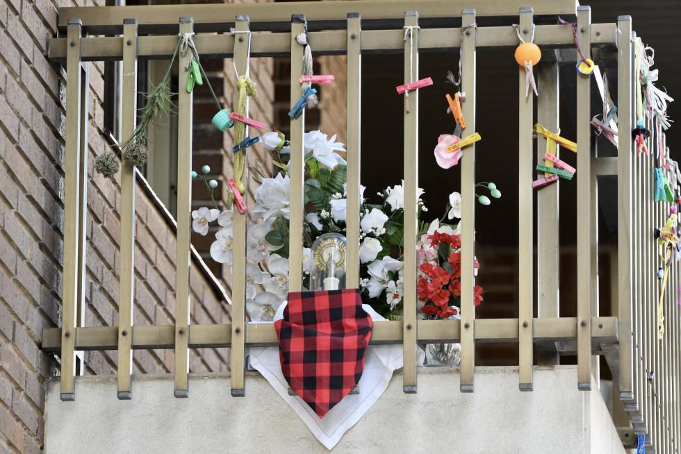 Algunos de las decoraciones florales de los zaragozanos