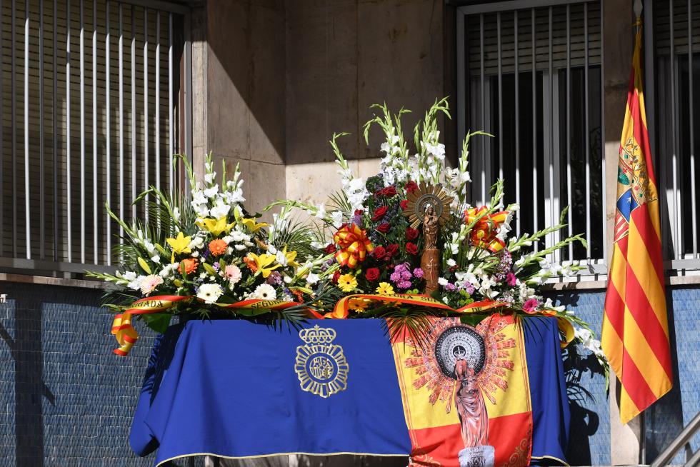 Algunos de las decoraciones florales de los zaragozanos