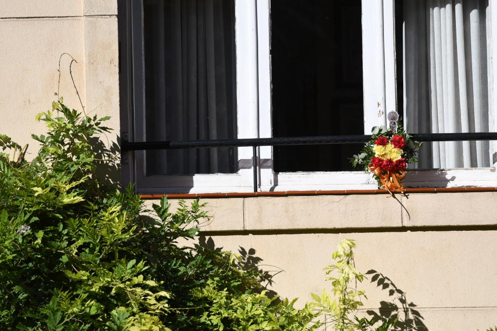 Balcones engalanados en el Día del Pilar 2020 en Zaragoza