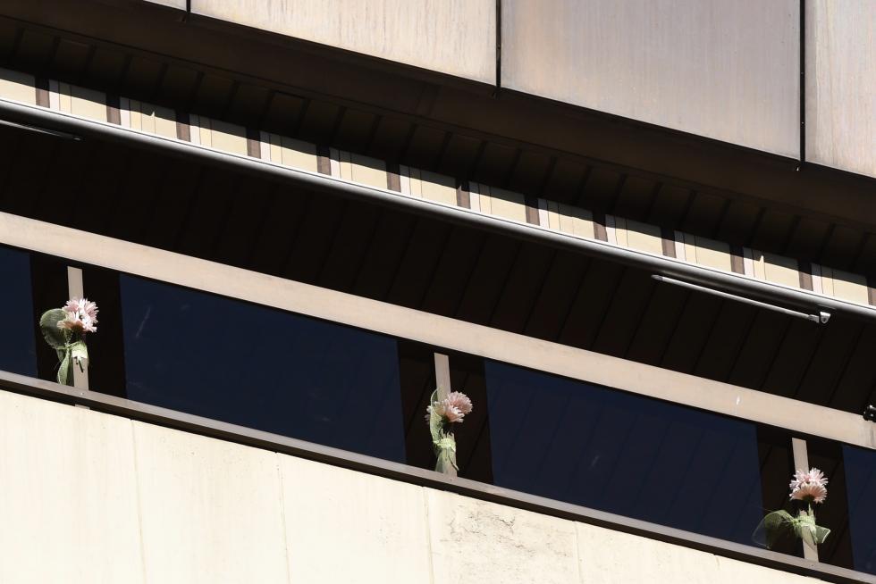 Balcones engalanados en el Día del Pilar 2020 en Zaragoza