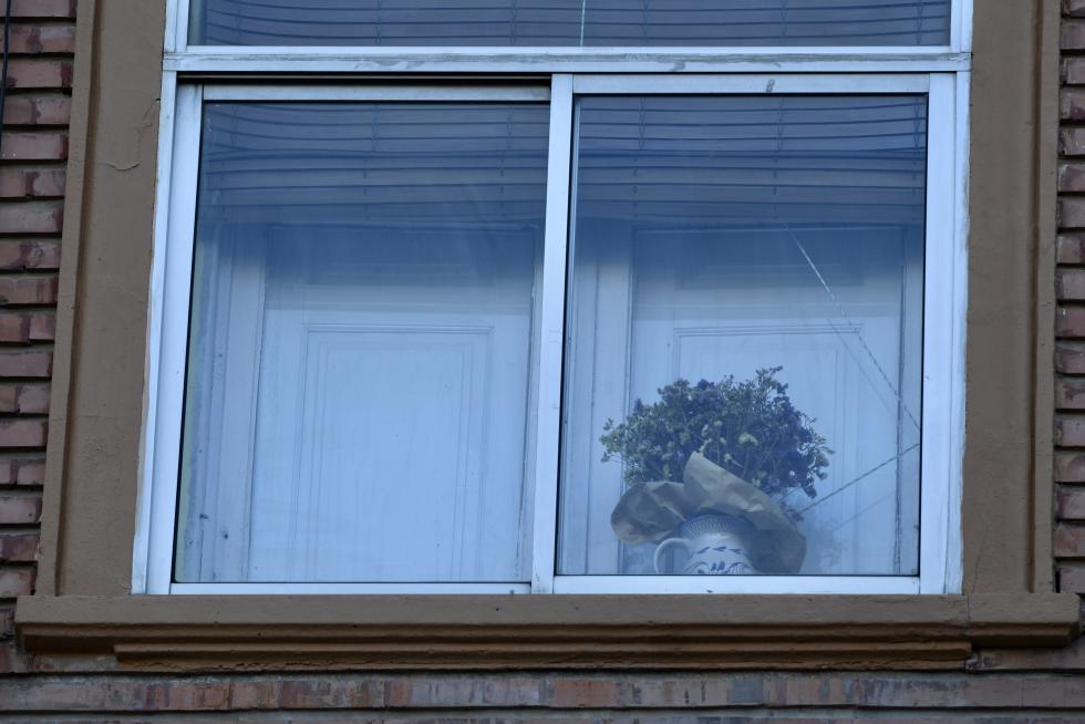 Balcones engalanados en Zaragoza el Día del Pilar 2020
