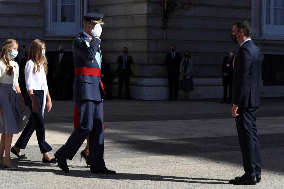 Los Reyes presiden un 12-O sin desfile militar.