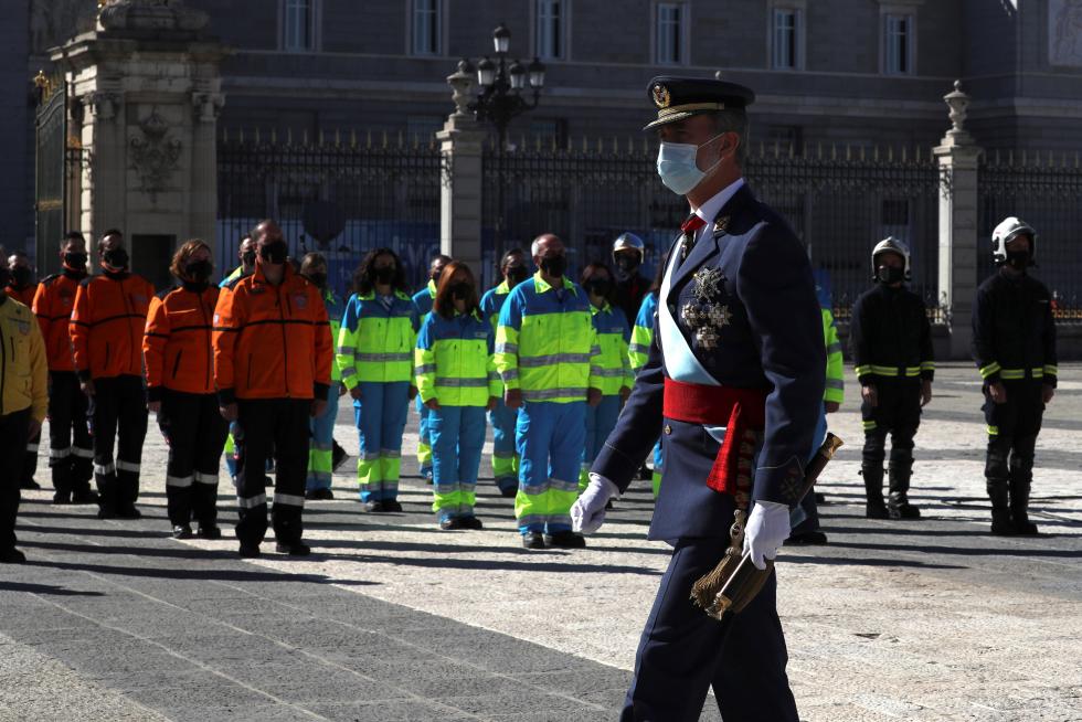 Los Reyes presiden un 12-O sin desfile militar.