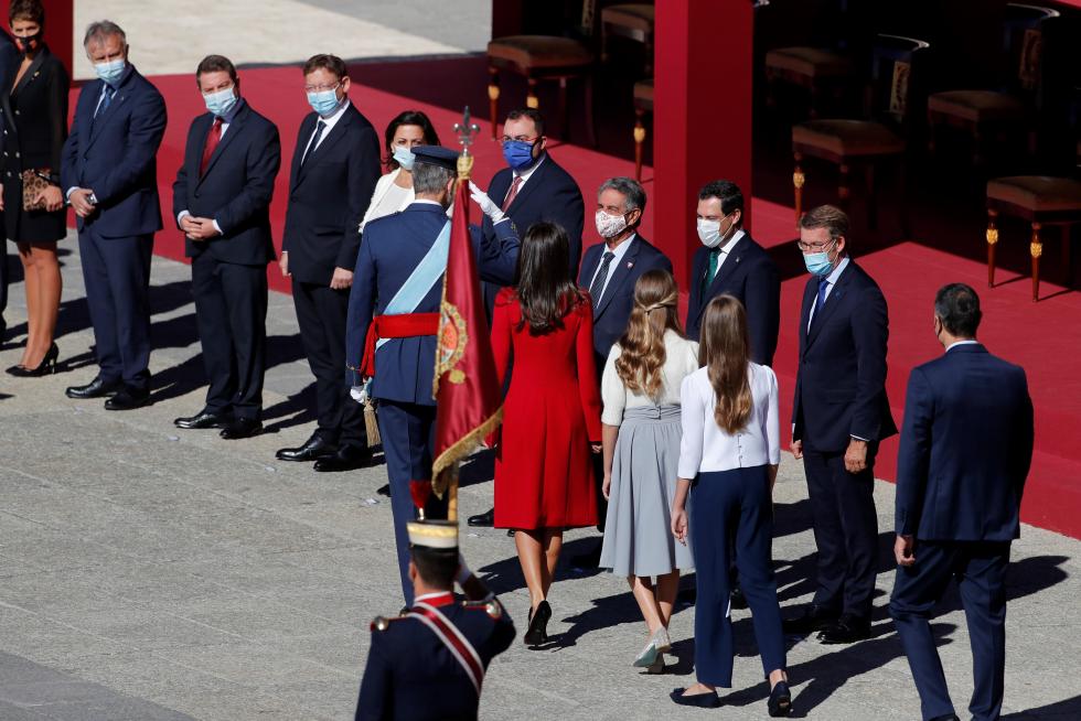 Los Reyes presiden un 12-O sin desfile militar.