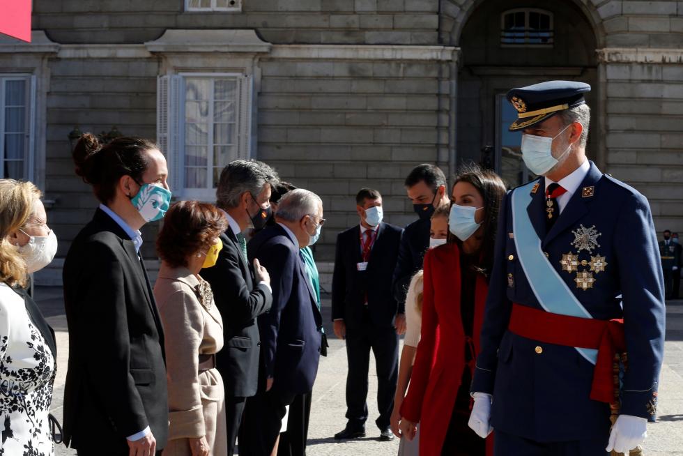 Los Reyes presiden un 12-O sin desfile militar.