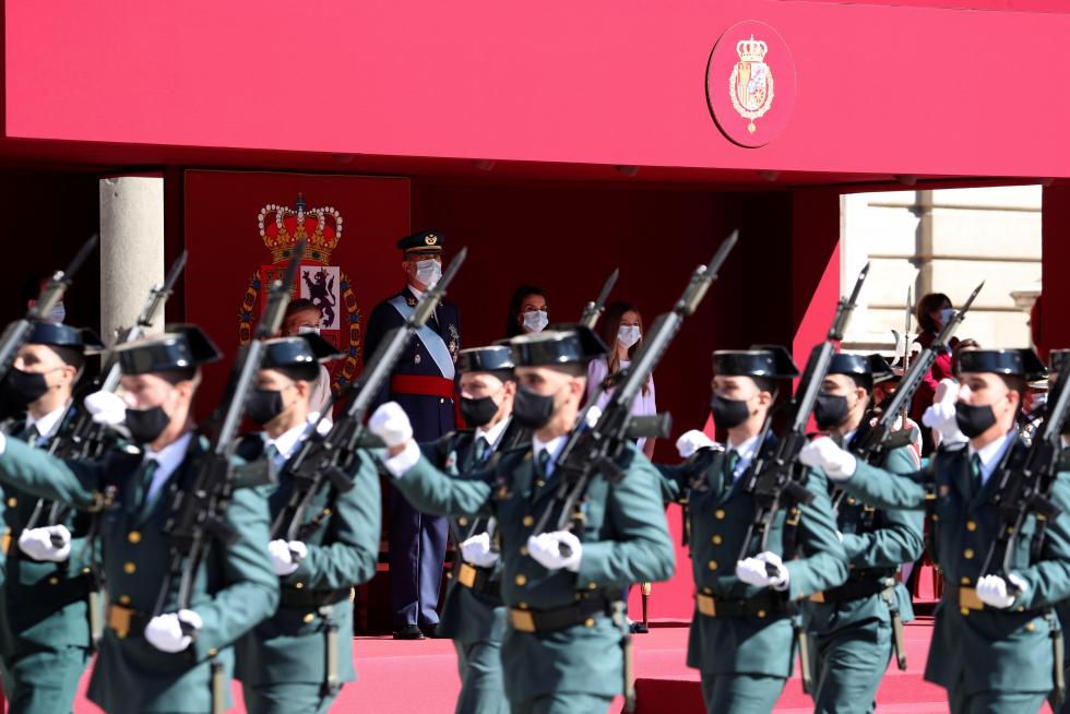 Los Reyes presiden un 12-O sin desfile militar.