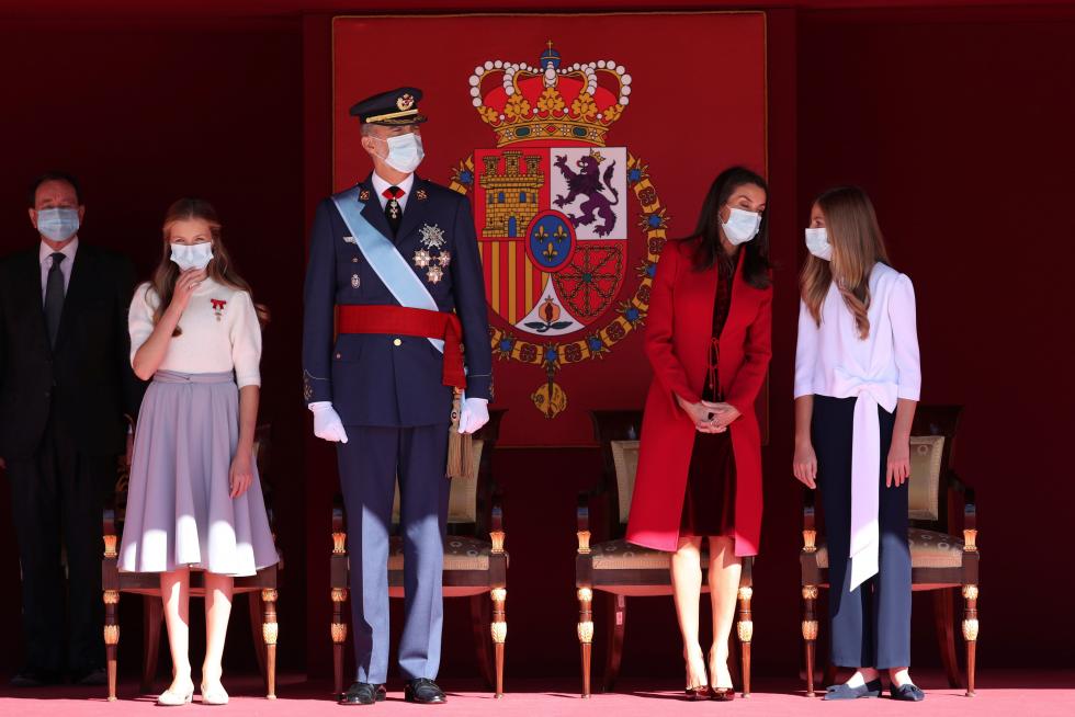 Los Reyes presiden un 12-O sin desfile militar.