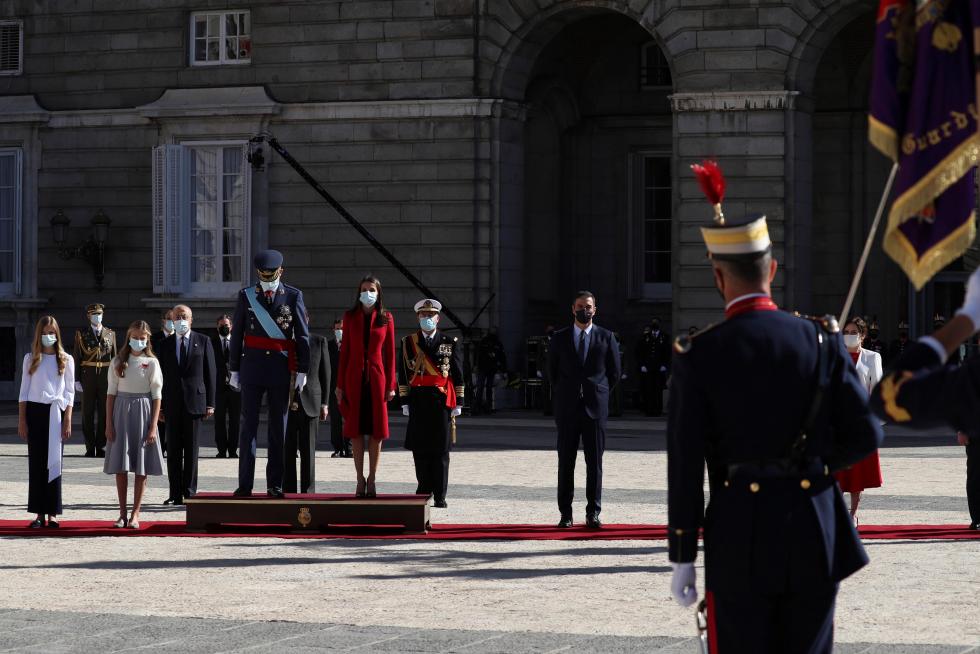 Los Reyes presiden un 12-O sin desfile militar.