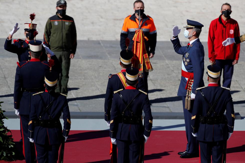 Los Reyes presiden un 12-O sin desfile militar.