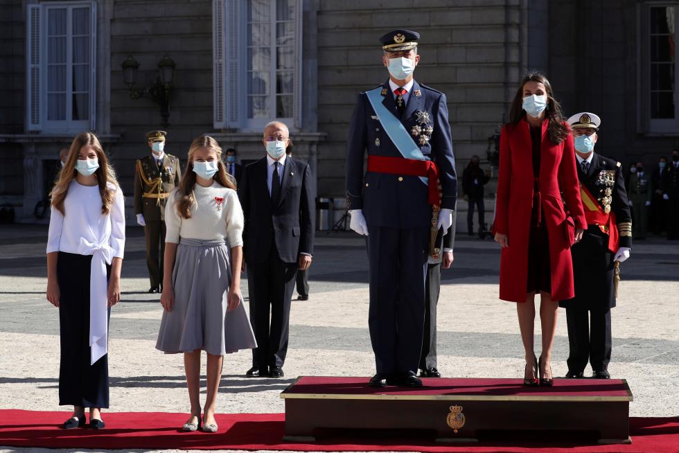 Los Reyes presiden un 12-O sin desfile militar.