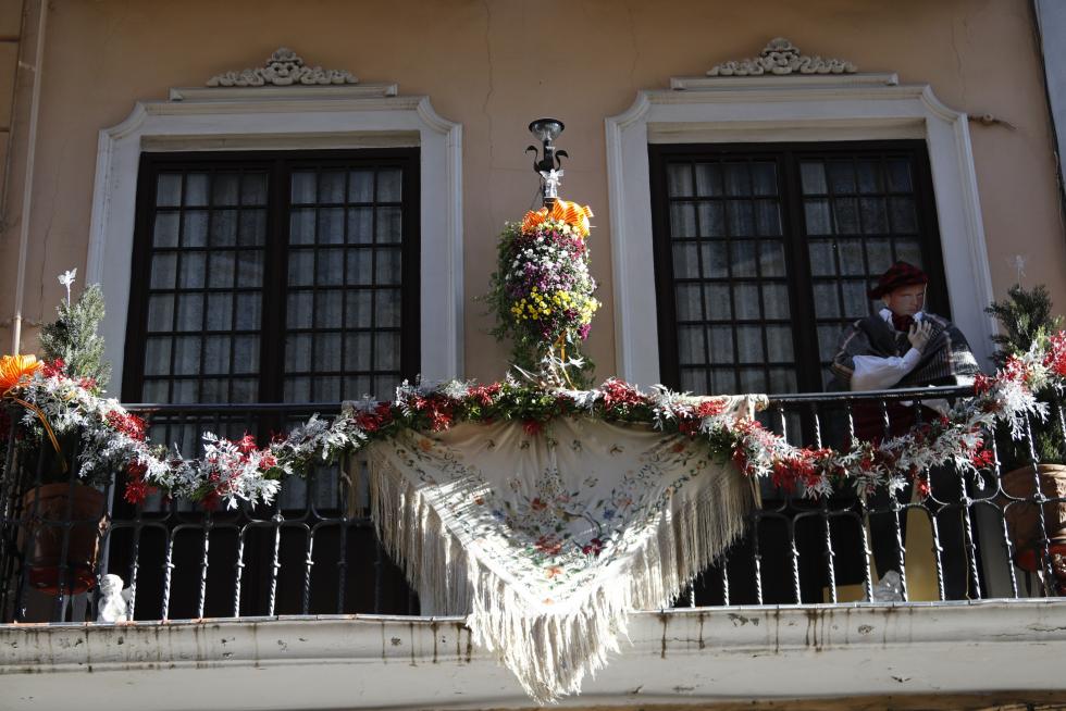 Algunos de las decoraciones florales de los zaragozanos