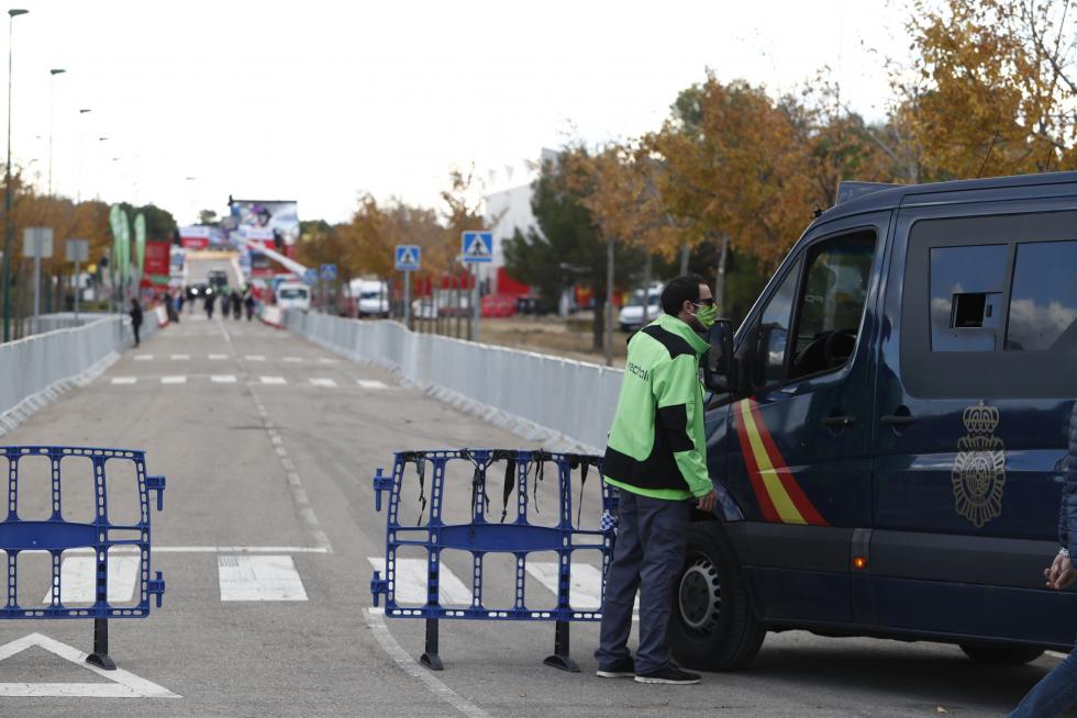 Ambiente en Ejea de los Caballeros, escenario del final de la cuarta etapa de la Vuelta a España