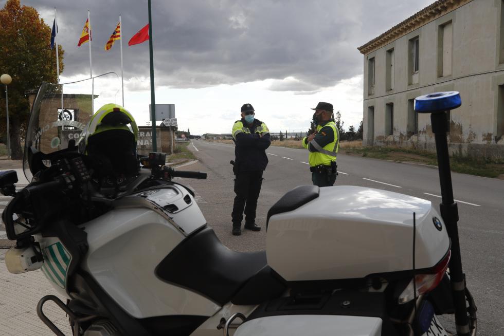 Ambiente en Ejea de los Caballeros, escenario del final de la cuarta etapa de la Vuelta a España