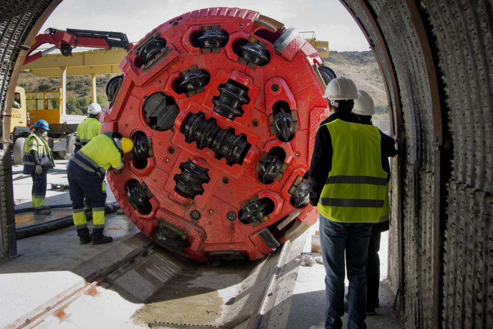 Preparada la tuneladora para el embalse de Mularroya