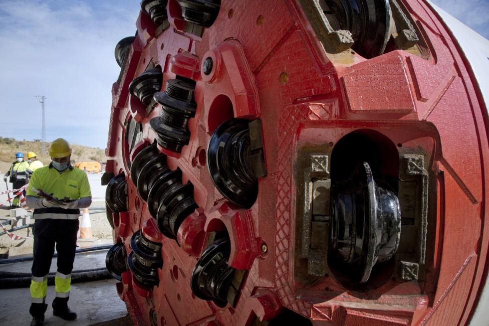 Preparada la tuneladora para el embalse de Mularroya