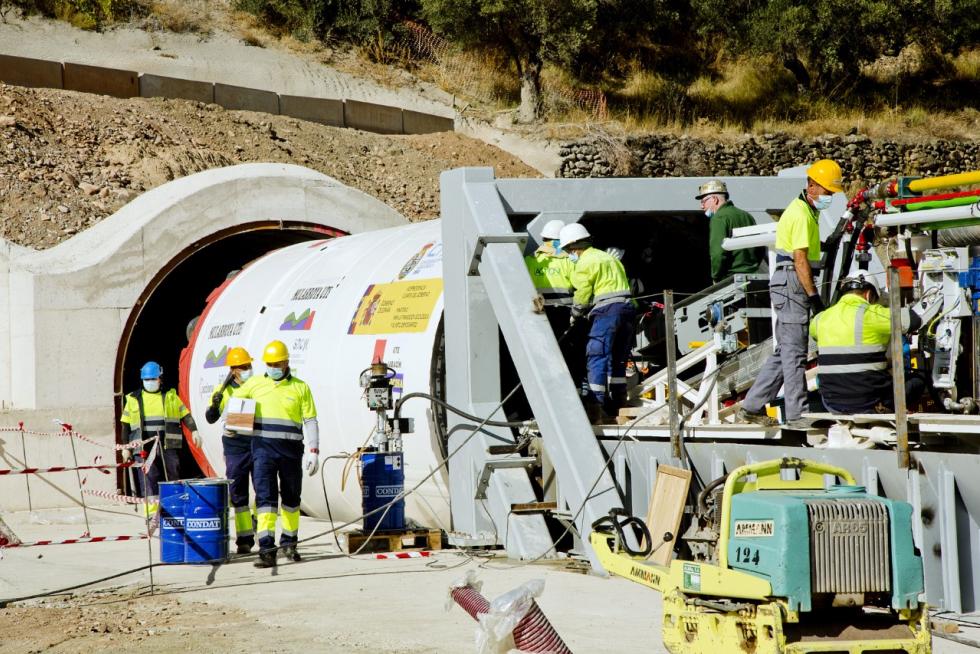 Preparada la tuneladora para el embalse de Mularroya