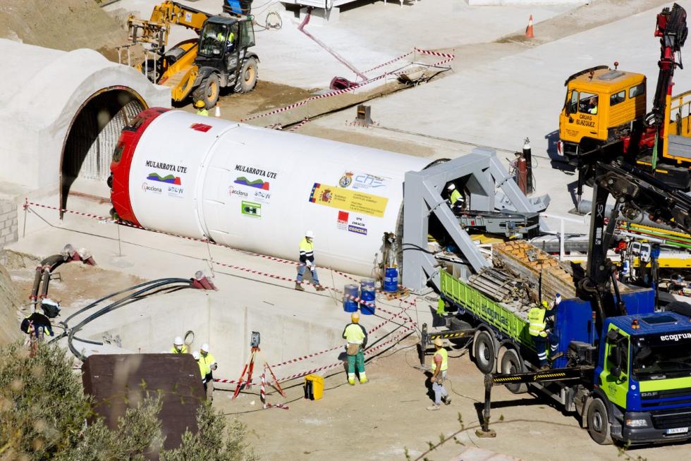 Preparada la tuneladora para el embalse de Mularroya