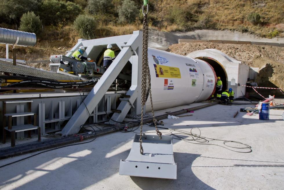 Preparada la tuneladora para el embalse de Mularroya
