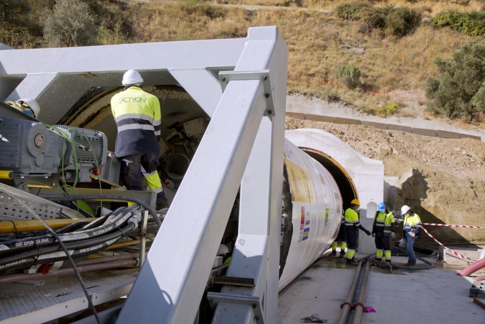 Preparada la tuneladora para el embalse de Mularroya
