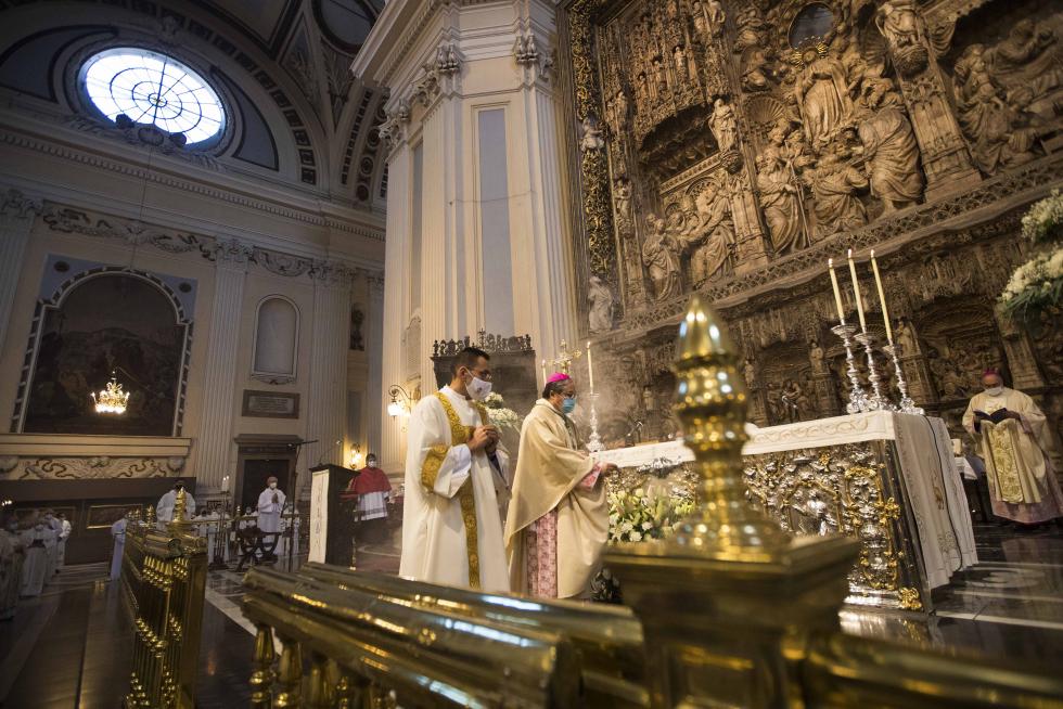 Toma de posesión del nuevo arzobispo de Zaragoza, Carlos Manuel Escribano