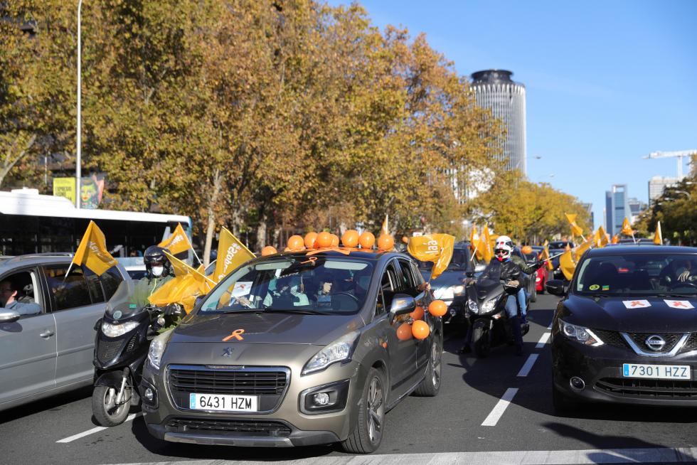 La 'marea naranja' de la concertada abarrota las calles en contra de la ley Celaá