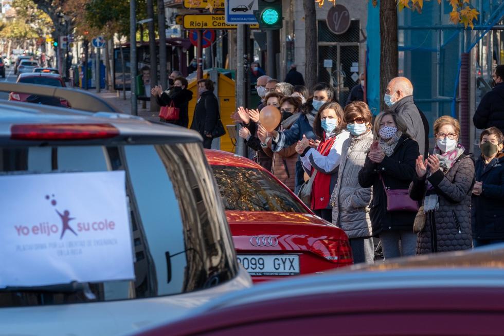 La protesta de la enseñanza concertada también ha llenado las calles de Logroño