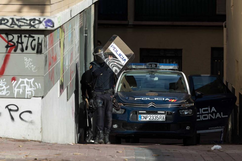 Tres okupas, detenidos por actos vandálicos en la calle Pignatelli
