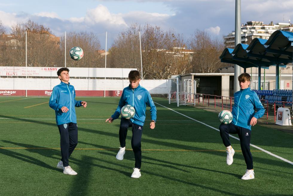 Alamañac, Mairal y Rico durante el entrenamiento.
