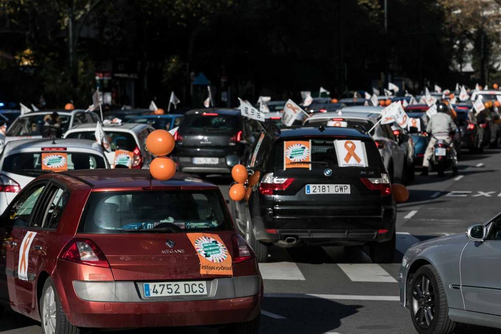 Nueva protesta de la concertada en coches contra la ley Celáa