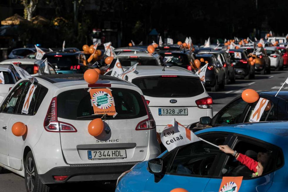 Nueva protesta de la concertada en coches contra la ley Celáa
