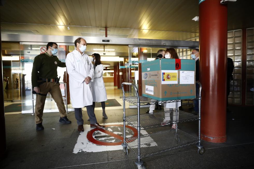 Aragón recibe las primeras vacunas de la covid-19.