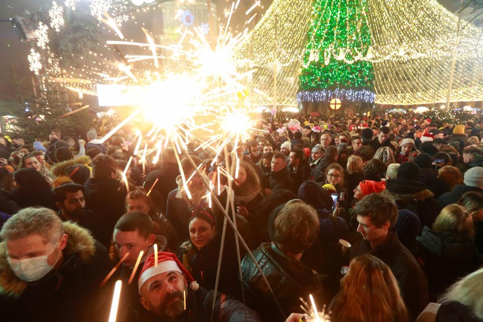 Fiesta de celebración en Kyiv, Ucrania