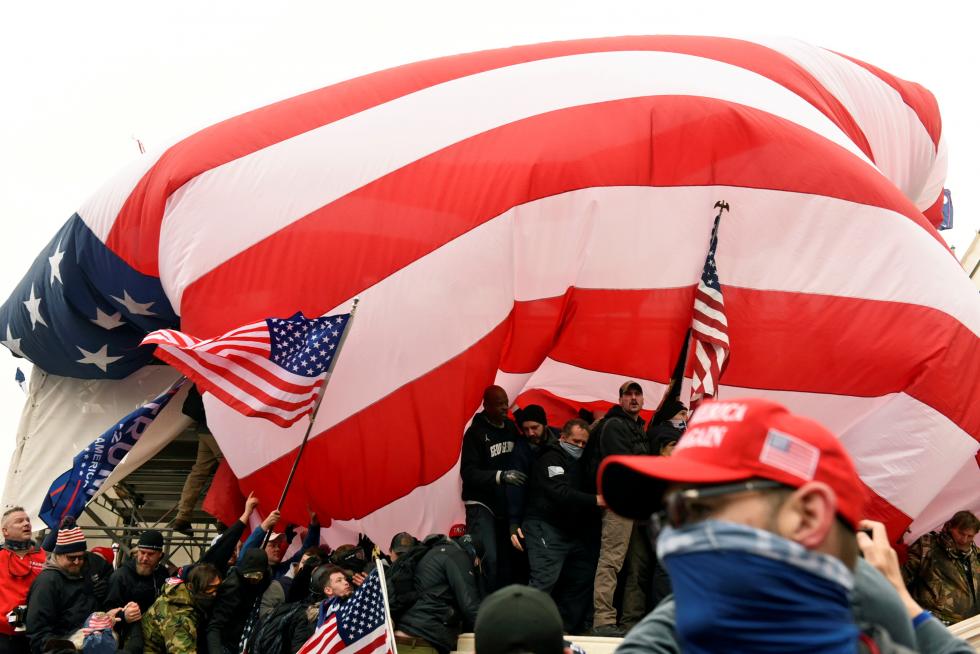 Supporters of U.S. President Donald Trump gather in Washington