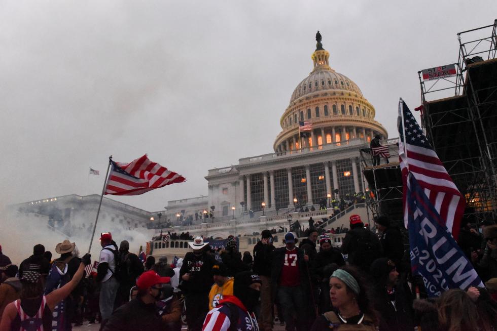 Supporters of U.S. President Donald Trump gather in Washington