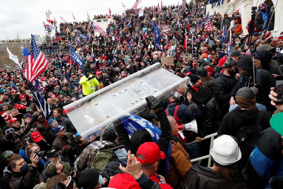 U.S. President Donald Trump holds a rally to contest the certification of the 2020 U.S. presidential election results by the U.S. Congress in Washington