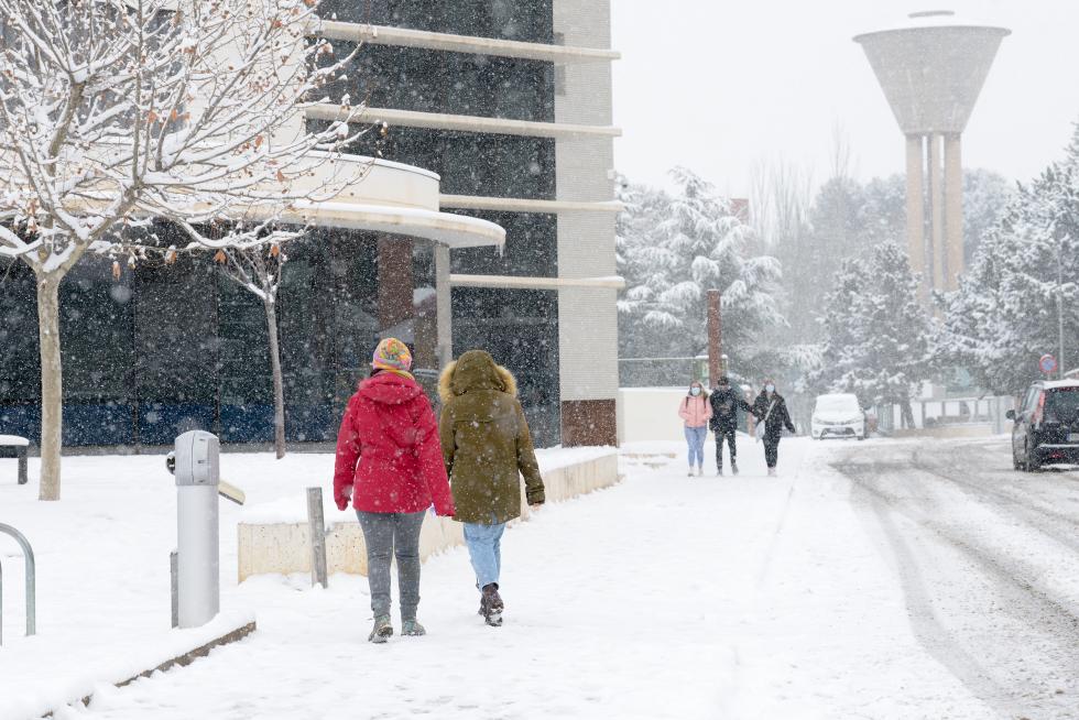 La nieve de Filomena tiñe de blanco la provincia de Teruel