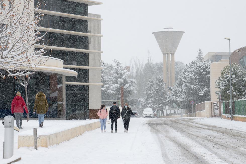 La nieve de Filomena tiñe de blanco la provincia de Teruel
