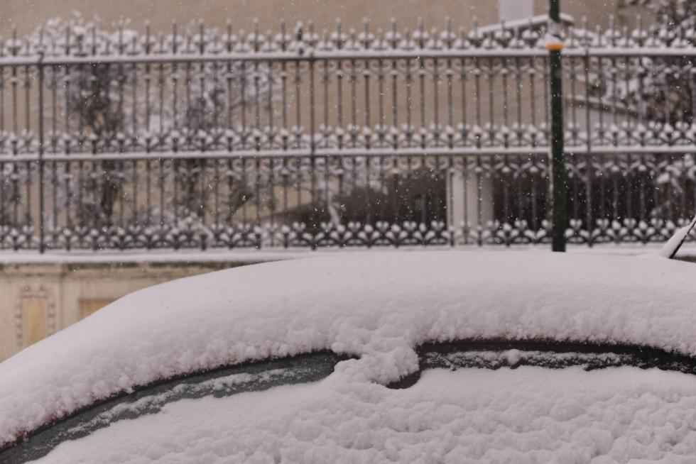 Filomena deja su rastro de nieve en Zaragoza