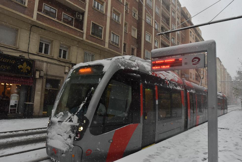 Filomena deja su rastro de nieve en Zaragoza