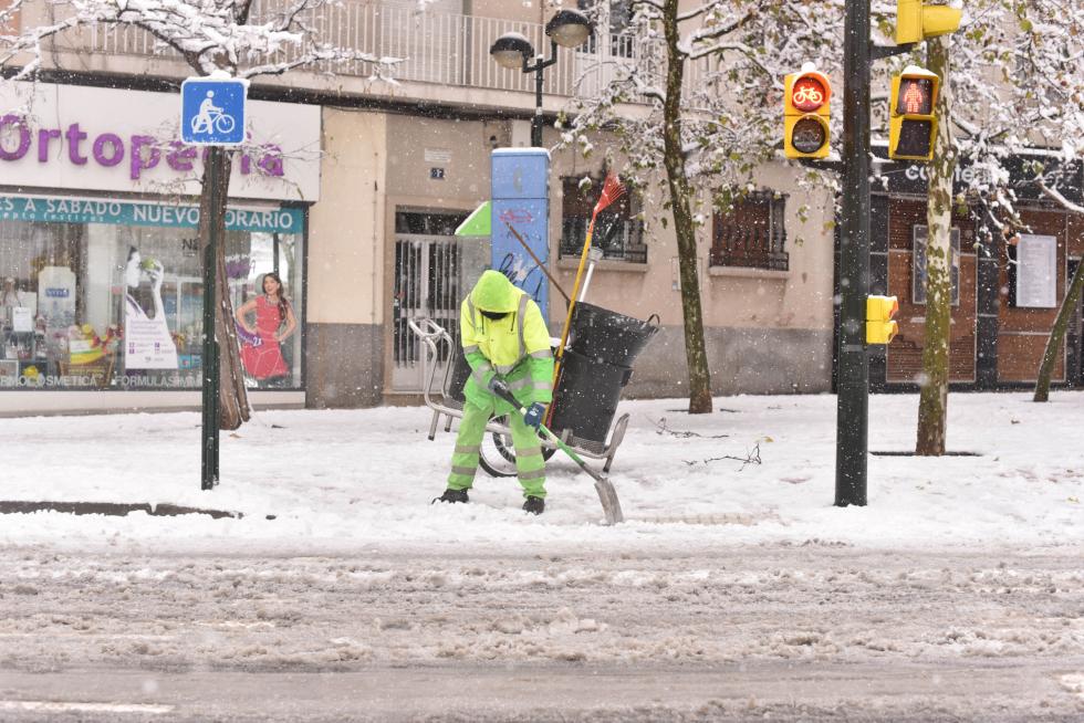 nevada Filomena en Zaragoza