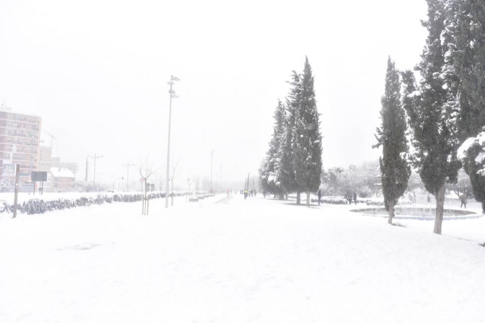 nevada Filomena en Zaragoza