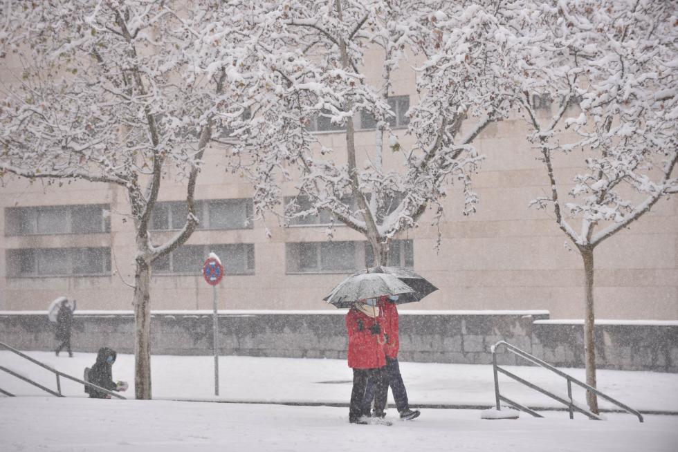 nevada Filomena en Zaragoza